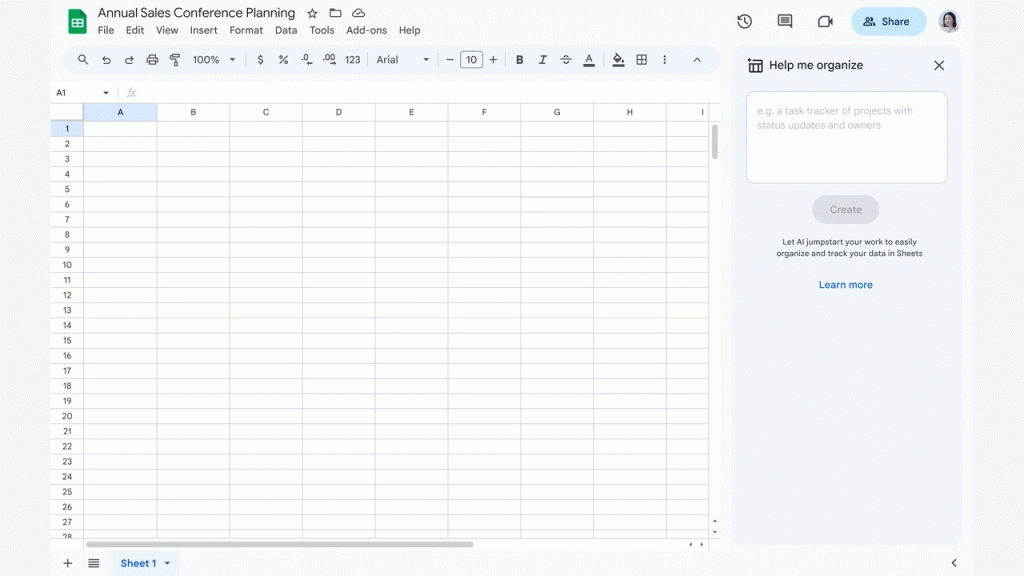 Duet AI for Google Sheets