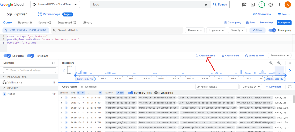 Create a Custom Matrix in Logging