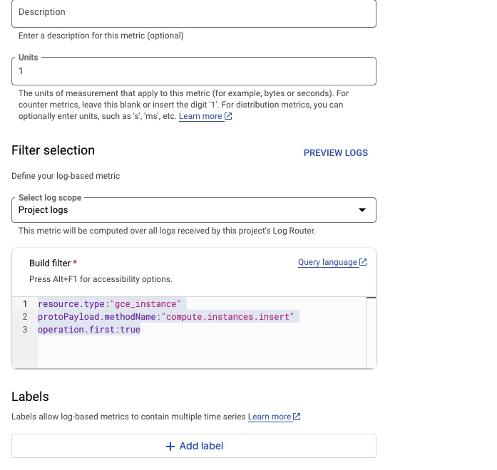 Set up Log-Based Metric